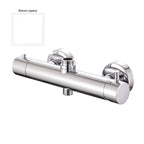 Miscelatore doccia esterno con cartuccia 35mm e deviatore bianco