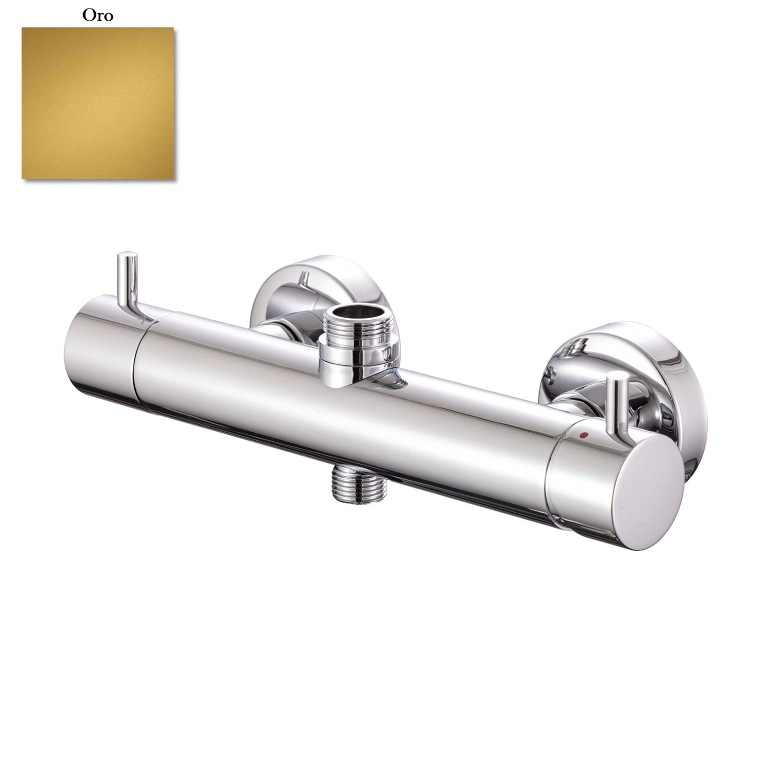 Miscelatore doccia esterno con cartuccia 35mm e deviatore oro