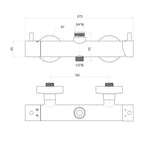 Miscelatore doccia esterno con cartuccia 35mm e deviatore  nichel