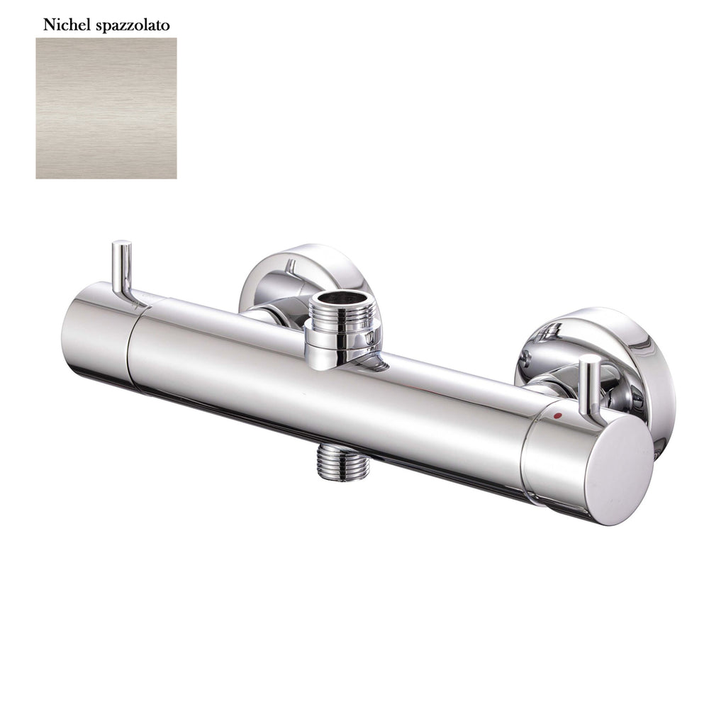 Miscelatore doccia esterno con cartuccia 35mm e deviatore  nichel