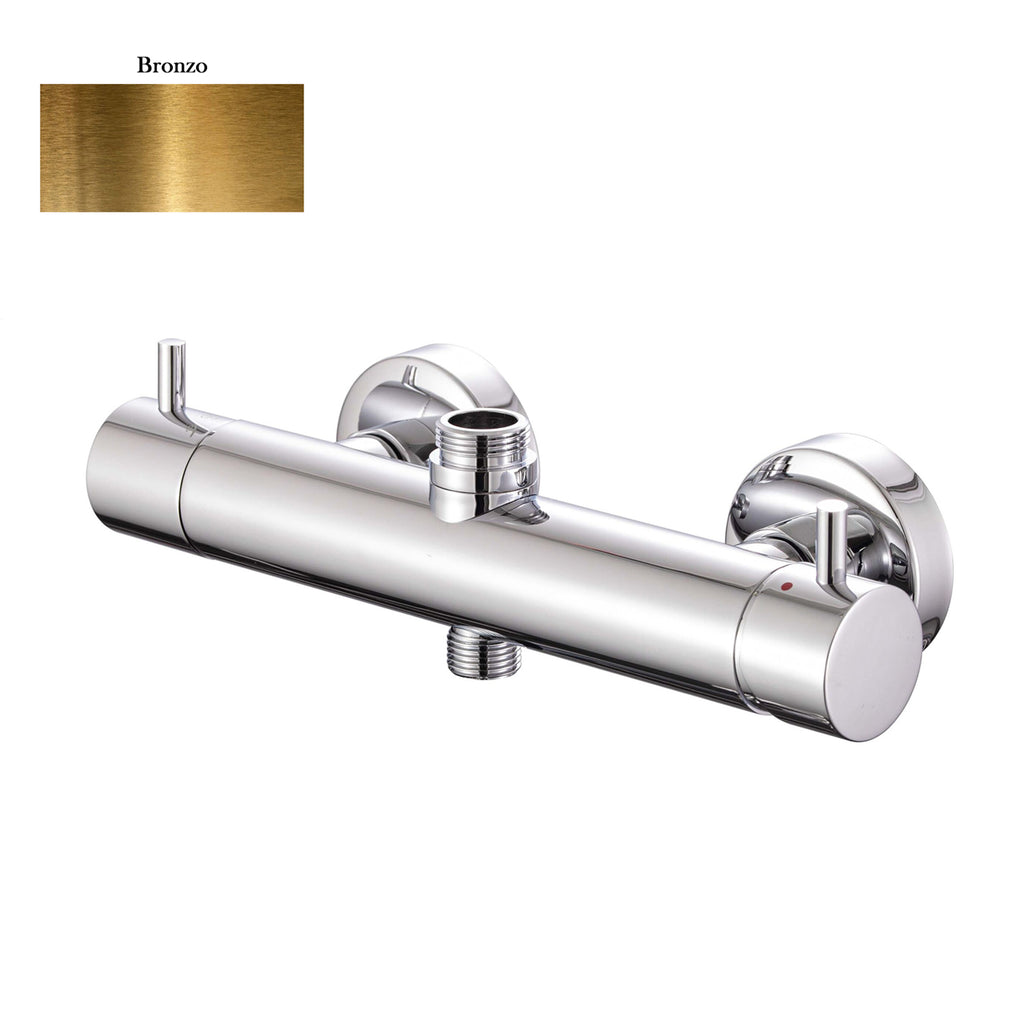 Miscelatore doccia esterno con cartuccia 35mm e deviatore  bronzo