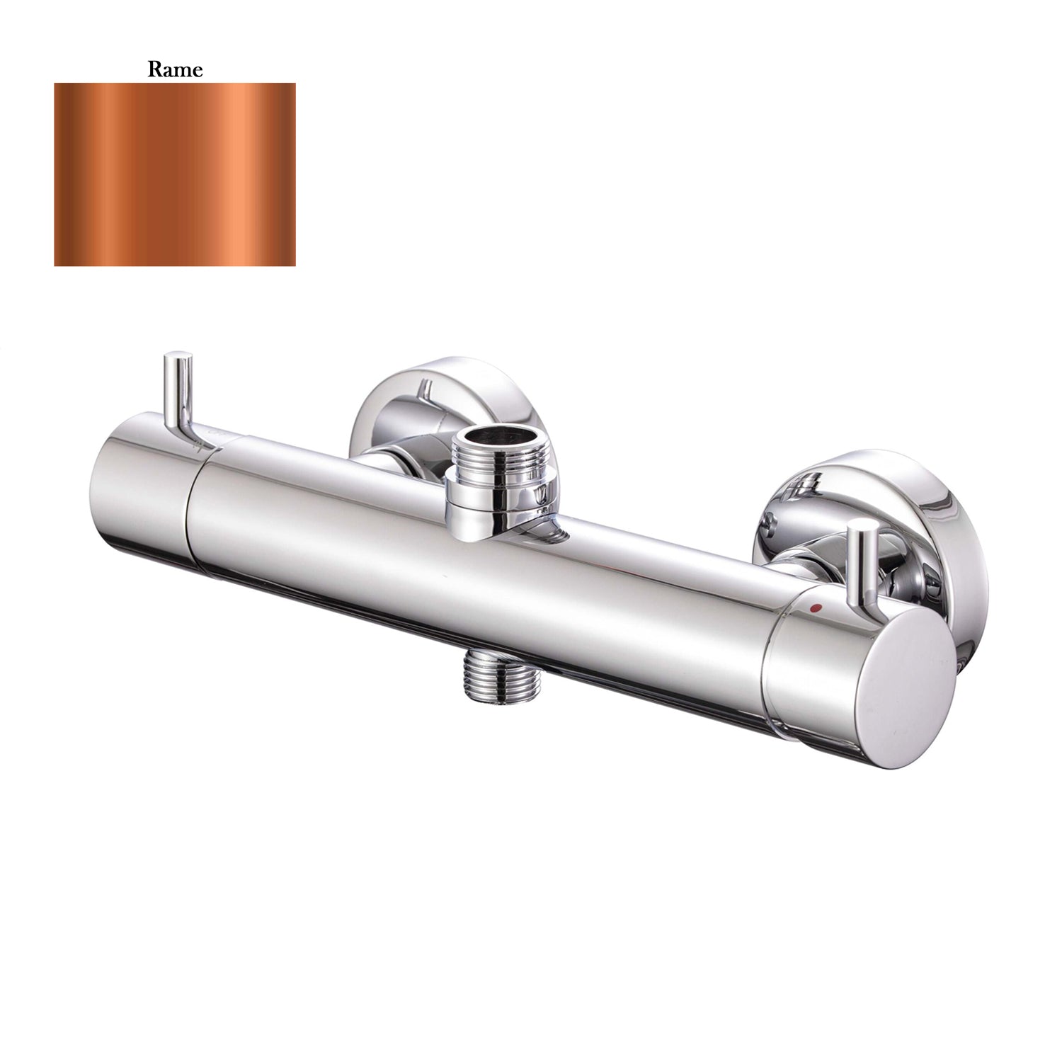 Miscelatore doccia esterno con cartuccia 35mm e deviatore  rame