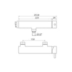 Miscelatore doccia esterno con cartuccia 40mm