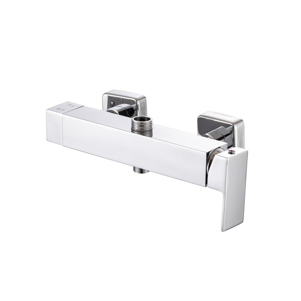Miscelatore doccia esterno squadrato con cartuccia 35mm e deviatore