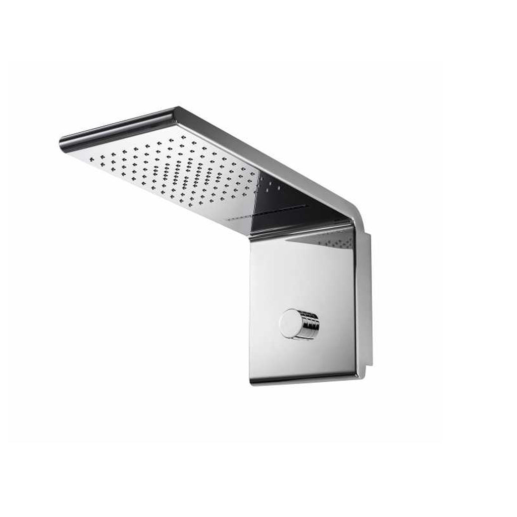 Soffione doccia Bossini Syncro Rain 3 getti acciaio inox cromato 45x20 cm