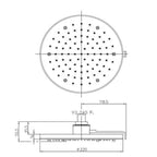 Soffione doccia tondo a parete Bossini Nebulizair/2 diametro 220 mm