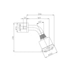 Bossini Fresh soffione doccia con braccio 1/2 '' MM cromo satinato