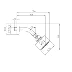 Bossini Cylindrico/1 soffione doccia ottone cromato con braccio d.21 mm