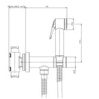 Idroscopino ottone cromato Bossini art. E37011 con doccia Paloma Flat in ABS acqua calda e fredda
