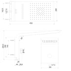 Soffione doccia Bossini Syncro Rain Renovation Set con doccia Syncronia 45x20 cm