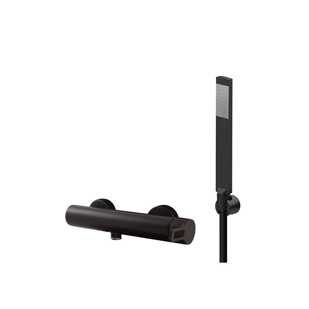 Miscelatore doccia serie Ringo modello RIN168DNO colore nero opaco supporto snodato Paffoni