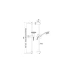 Set Saliscendi con asta modello prestige Crag e miscelatore doccia a muro esterno Paffoni