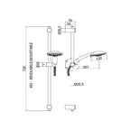 Set saliscendi con asta per doccia Prestige con miscelatore doccia monocomando Sly Cromo Paffoni