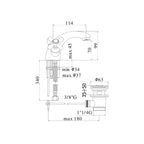 Monoforo lavabo con scarico automatico Paffoni Iris - Bianco
