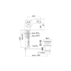 Monoforo bidet con scarico automatico Paffoni serie Iris - Ramato