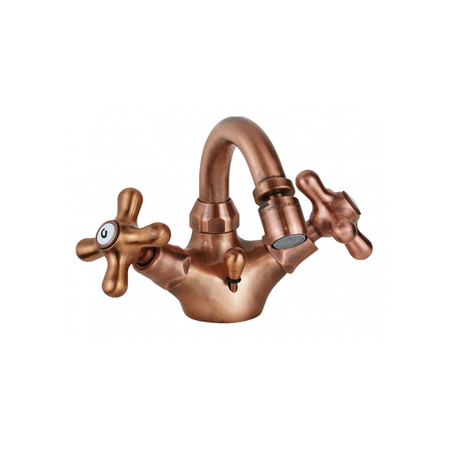 Monoforo bidet con canna orientabile e scarico automatico Paffoni serie Iris - Ramato