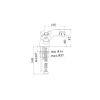 Monoforo bidet con canna orientabile Paffoni serie Iris - Ramato