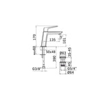 Miscelatore monocomando lavabo medio con scarico finitura cromata collezione Spartaco di Mamoli Rubinetterie