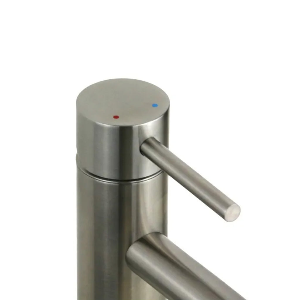 Miscelatore lavabo serie TriaSix in acciaio 316 spazzolato