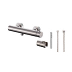 Miscelatore esterno doccia TriaSix in acciaio 316 spazzolato