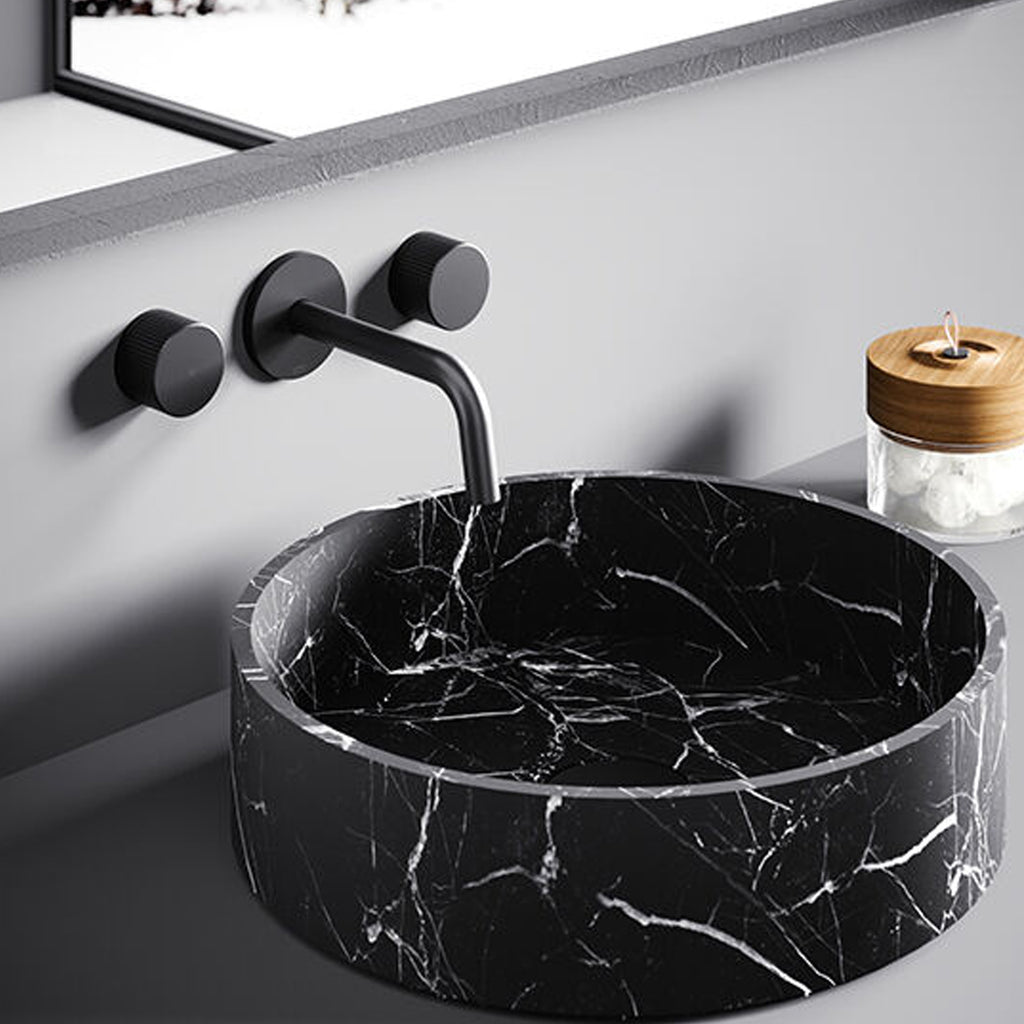 Miscelatore lavabo a muro con bocca cm 24