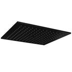 Soffione doccia quadro anticalcare Paffoni King 30x30 cm in metallo Nero Opaco