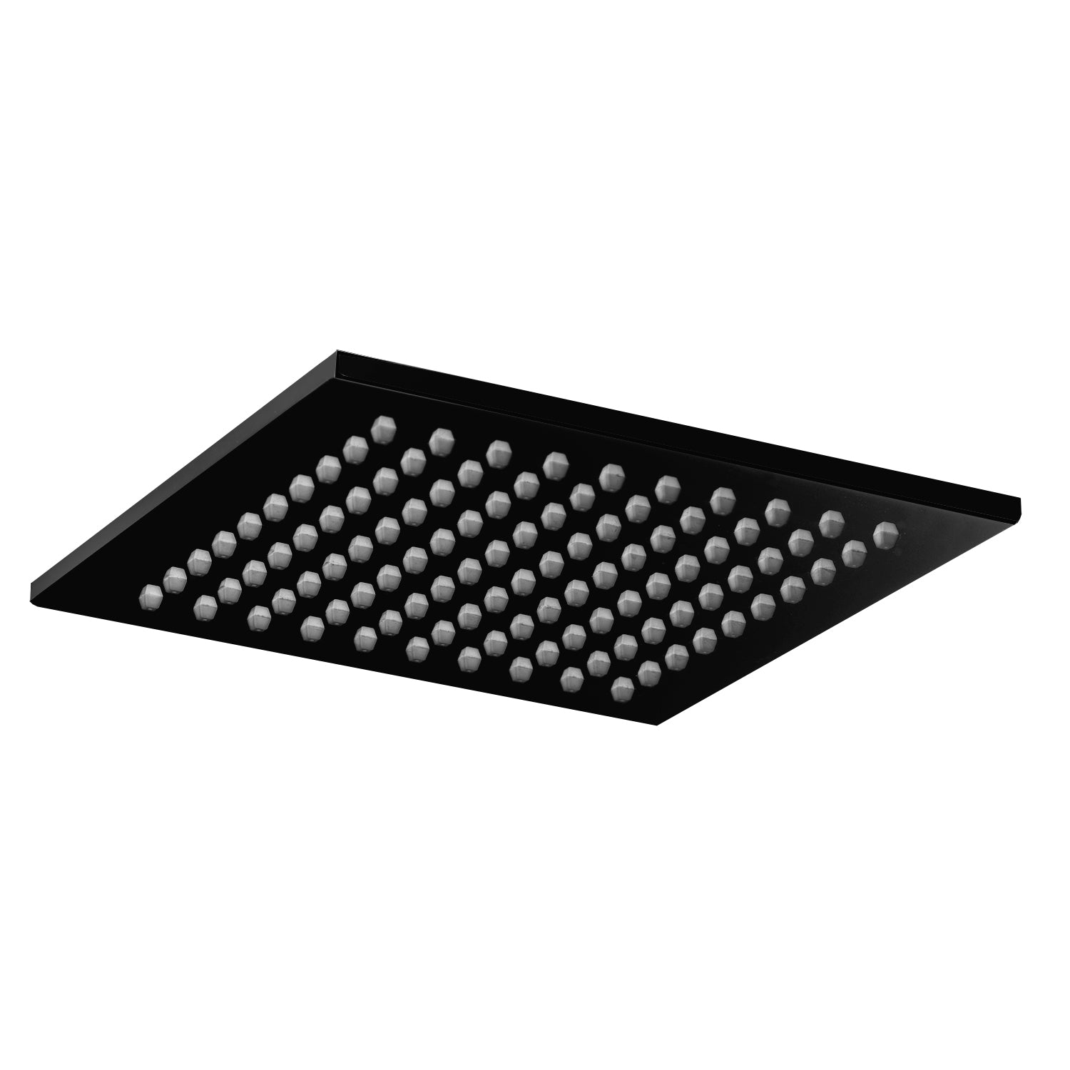 Soffione doccia anticalcare 20x20 cm Paffoni Syncro con snodo metallo Nero Opaco
