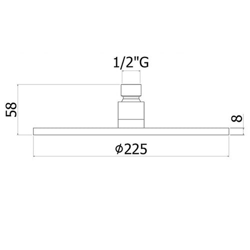 Soffione doccia tondo Paffoni Master diametro 225 mm in metallo  Bianco Opaco