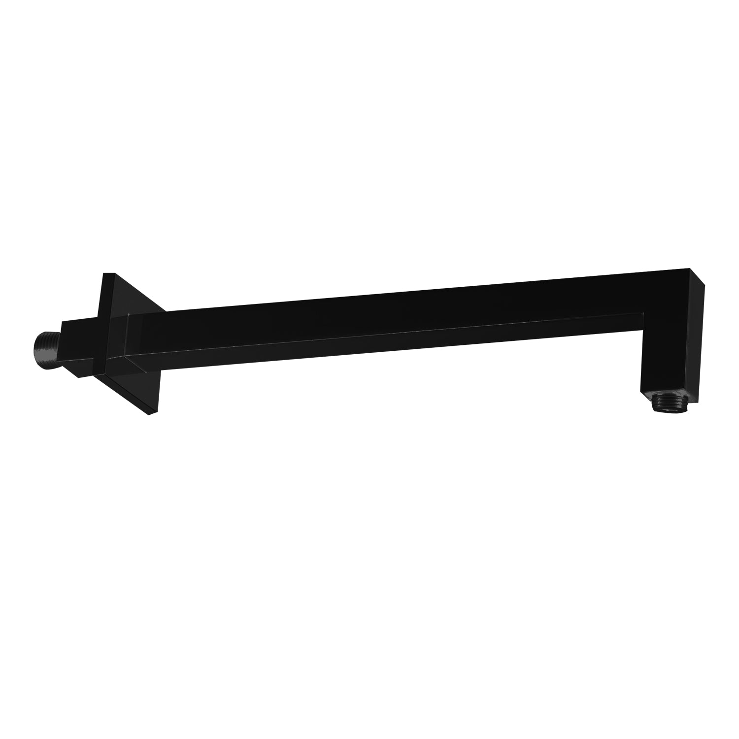 Braccio doccia quadrato da 40 cm Paffoni Level ottone nero opaco