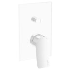 Miscelatore incasso doccia a due uscite con deviatore pneumatico modello Tilt Paffoni  bianco opaco