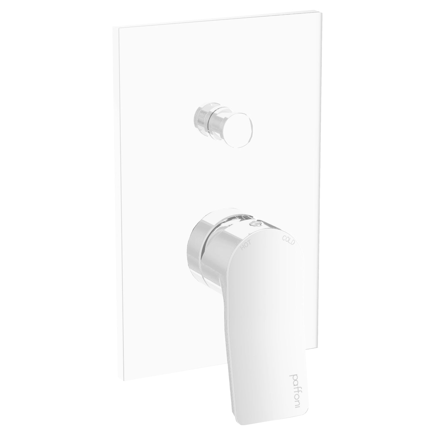 Miscelatore incasso doccia a due uscite con deviatore pneumatico modello Tilt Paffoni  bianco opaco