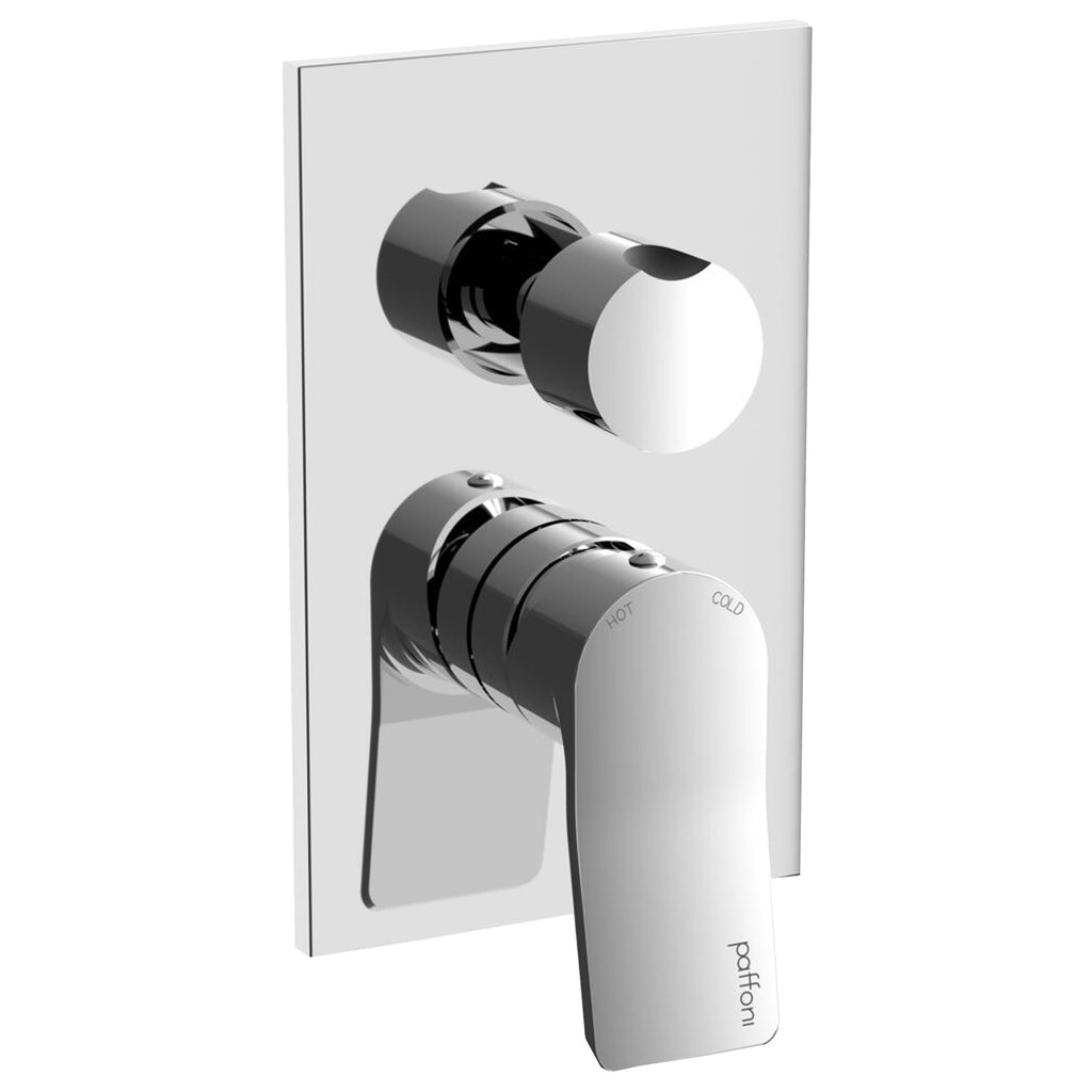 Miscelatore incasso doccia a due uscite con deviatore meccanico modello Tilt Paffoni cromato