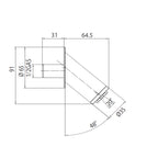 Soffione doccia a parete Bossini Antivandalismo ottone cromato diametro 35 mm