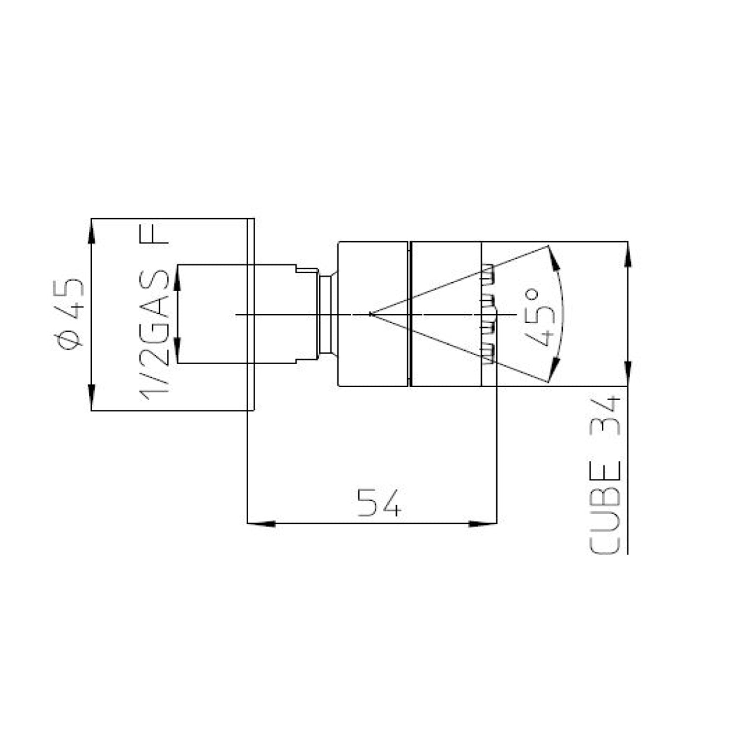 Soffione doccia autopulente ottone cromato Bossini Cubic Gom 34x34