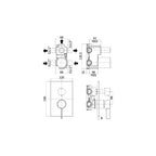 Miscelatore incasso doccia 3 uscite Paffoni Rock con cartuccia deviatore