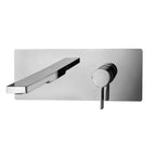 Miscelatore incasso lavabo Paffoni Rock con piastra in acciaio inox 250x100 mm