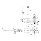 Miscelatore incasso lavabo Paffoni Rock con piastre 70x70 mm