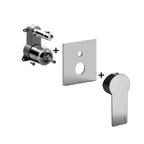 Set esterno miscelatore incasso doccia 2 uscite Paffoni Tango deviatore a pulsante e piastra abs