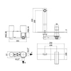 Miscelatore incasso lavabo Paffoni Elle con bocca e piastre in acciaio