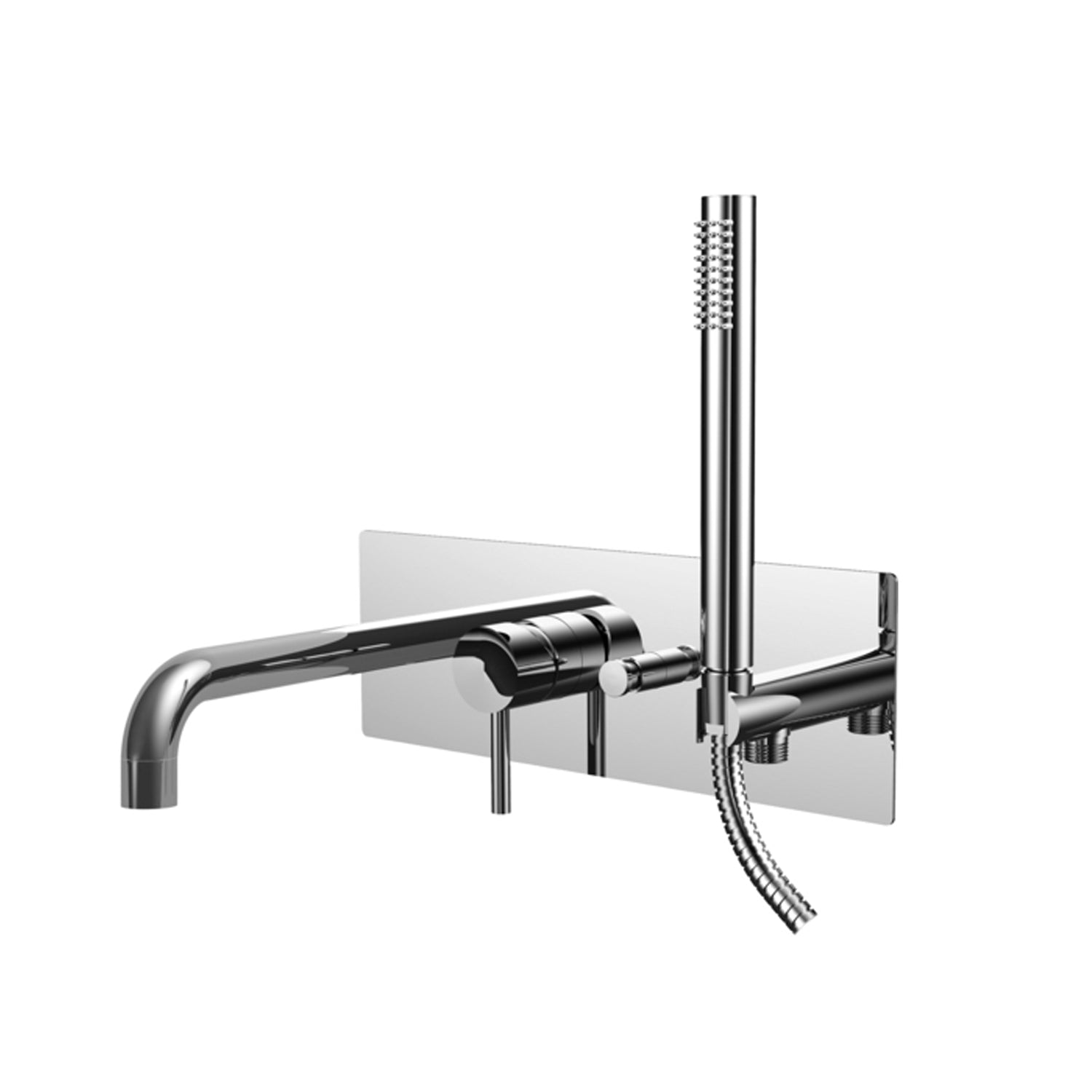 Miscelatore incasso vasca-doccia 2 uscite Paffoni Light con piastra 350x120 mm