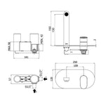 Miscelatore incasso lavabo Paffoni Candy con bocca e aeratore M24x1 - l. 150 mm