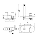Miscelatore incasso lavabo Paffoni Candy con bocca e aeratore M24x1 - l. 245 mm
