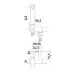 Set bidet incasso quadro Paffoni Tweet Square con rubinetto solo acqua fredda