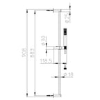 Saliscendi doccia satinato Bossini Zen Inox con asta da 90 cm