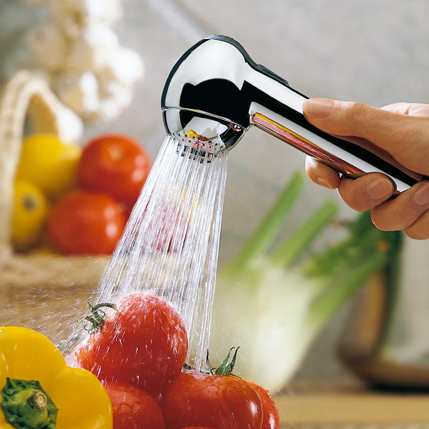 Doccetta cucina abs cromato 2 getti Bossini Kappa diametro 52