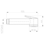 Doccetta igienica a pulsante Bossini Paloma diametro 34 mm abs cromato