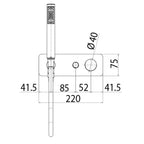 Kit miscelatore monocomando 2 vie di Bossini con deviatore