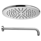 Soffione doccia tondo Paffoni Master diametro 225 mm in metallo cromato con braccio doccia da 40 cm