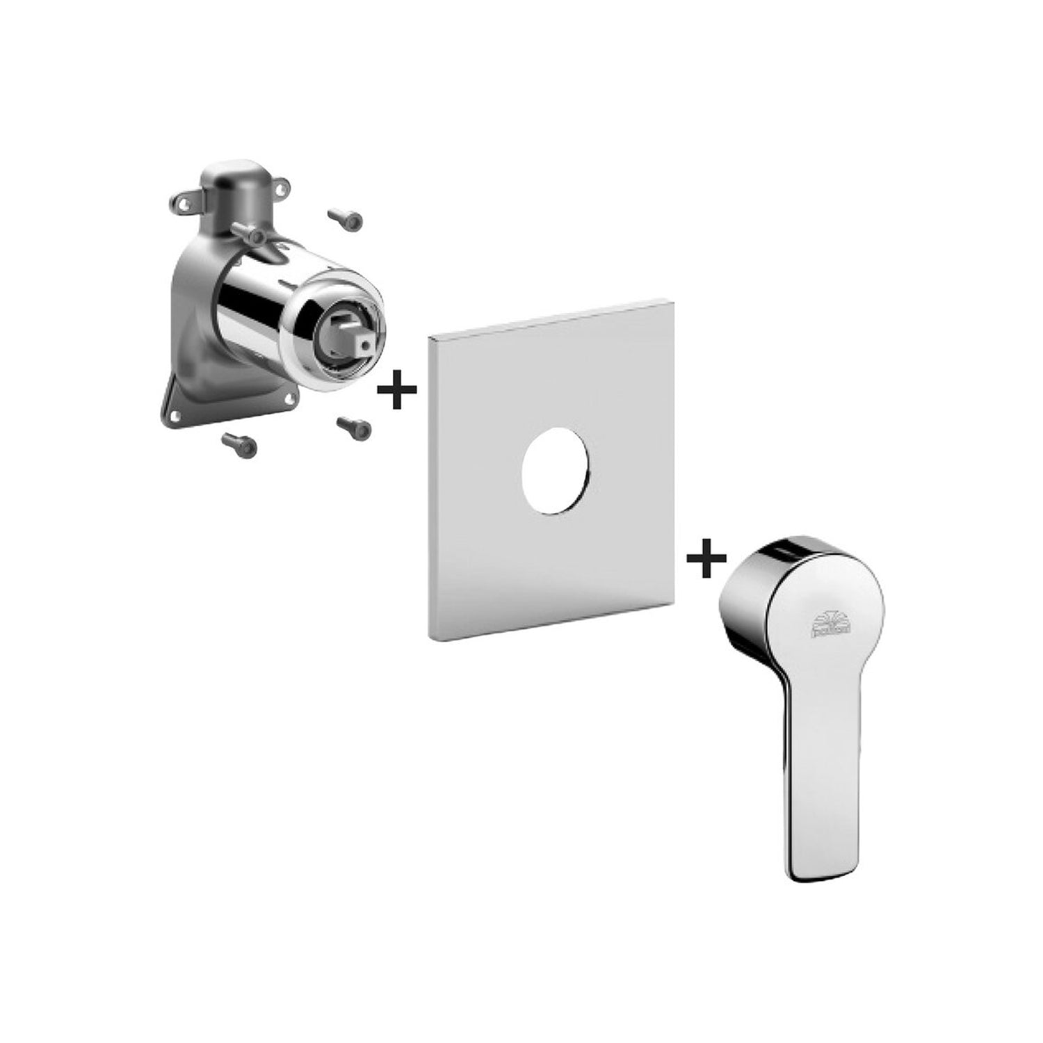 Set esterno miscelatore incasso doccia 1 uscita Paffoni serie Red - Cromato