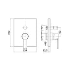 Set esterno miscelatore incasso doccia 2 uscite Paffoni serie Red - Cromato